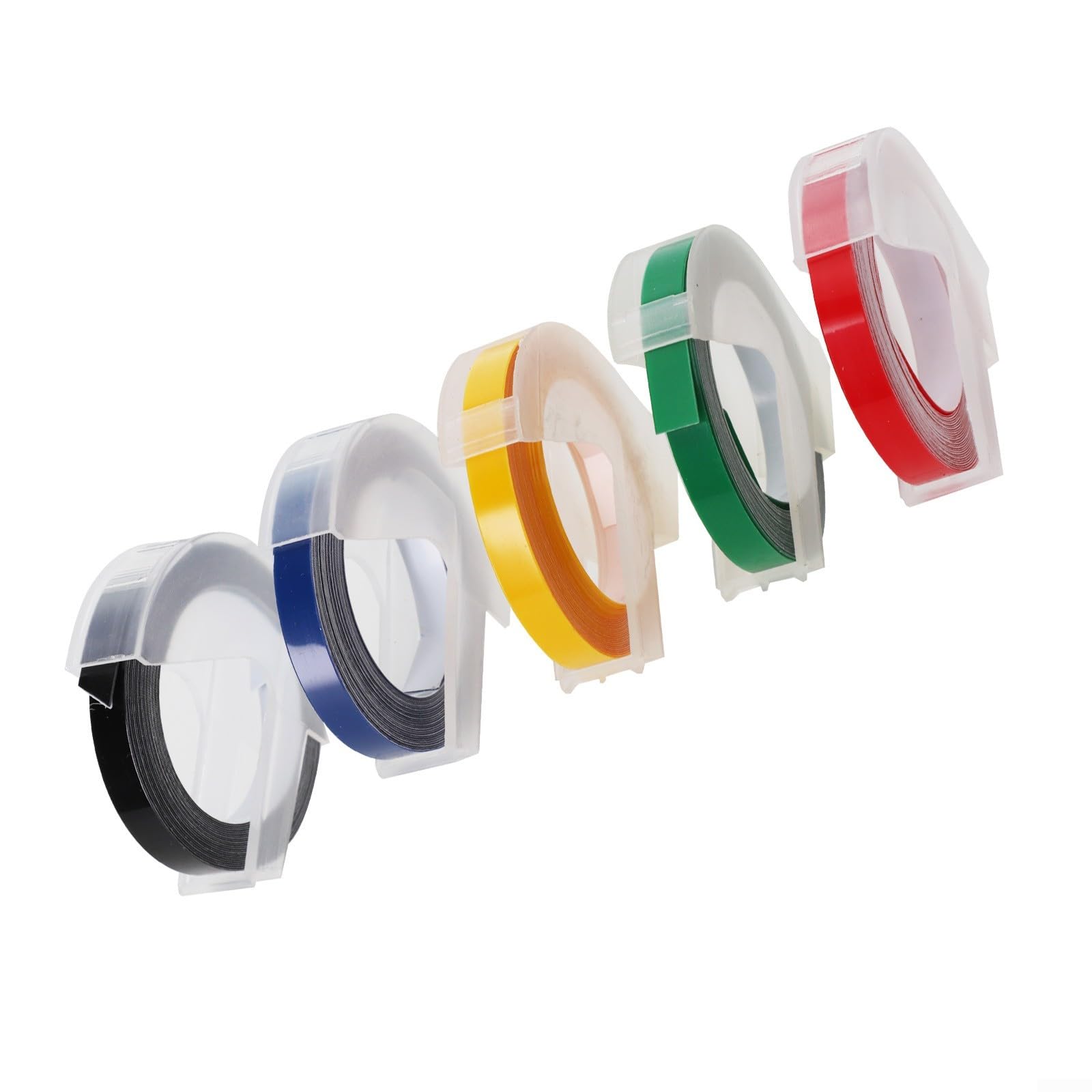 6mm x 3Meters Multi Color Refill Tape for Label Makers for DYMO and For MOTEX Products (1 SET(5 colors))