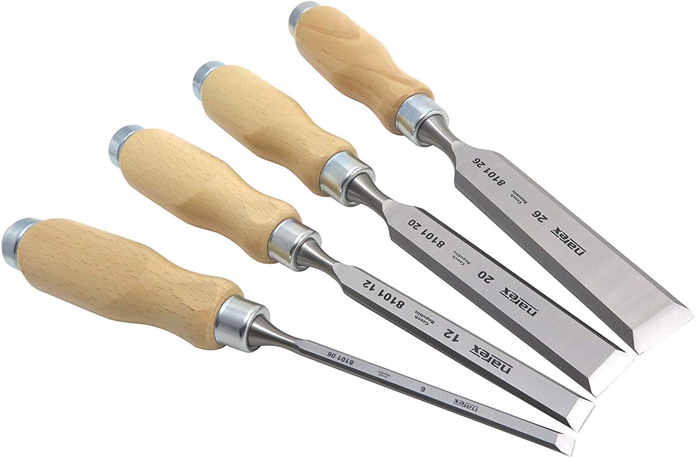 Narex Bevel Edge Chisel Set with Wooden Handles