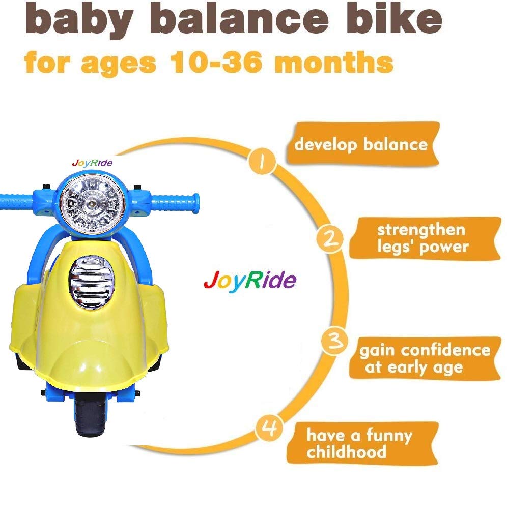 JoyRide Baby Ride ON Italian Scooter (Yellow), Toddler