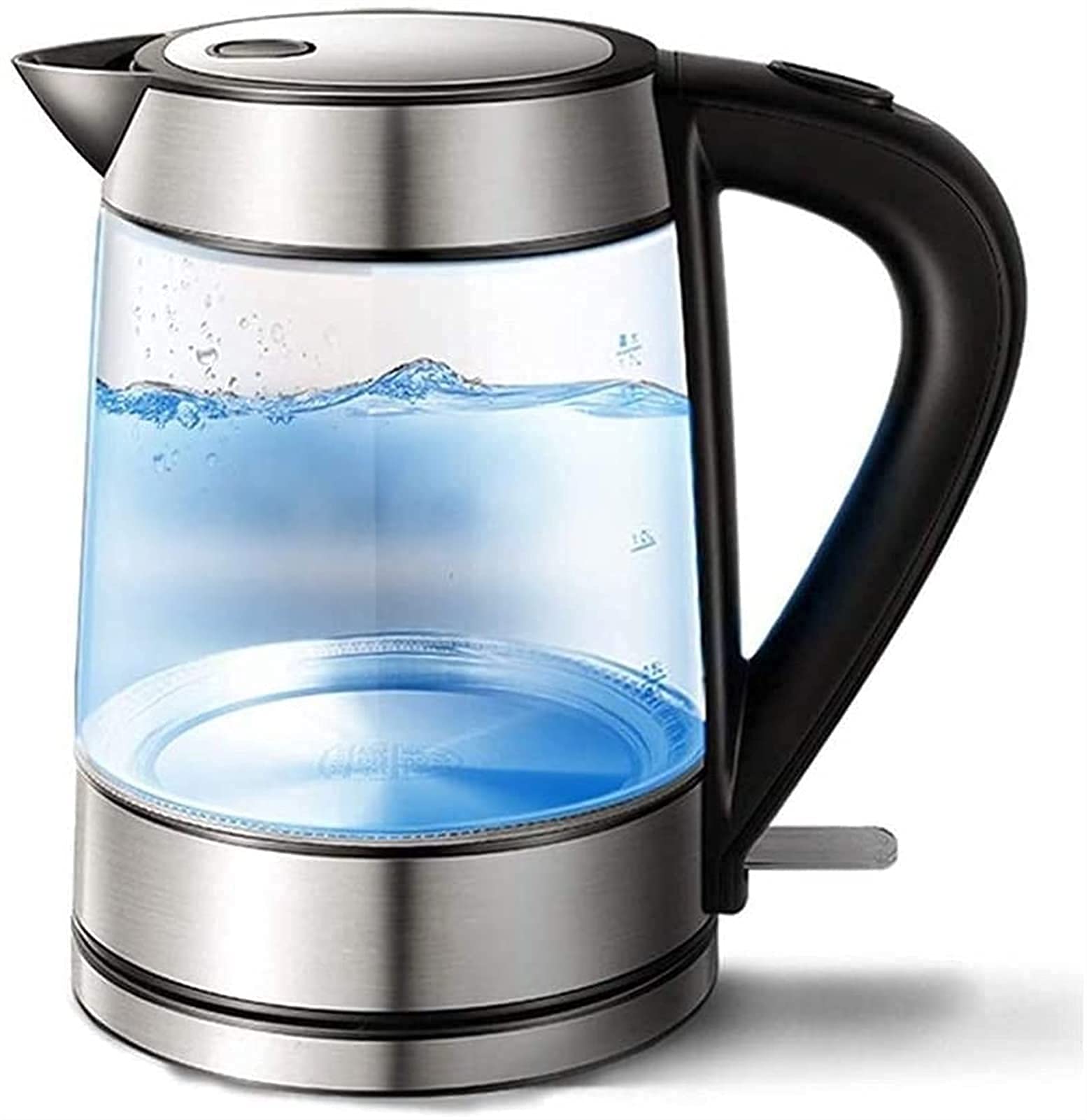 Bouilloire de cuisine en verre pour bouillir l'eau du thé matin