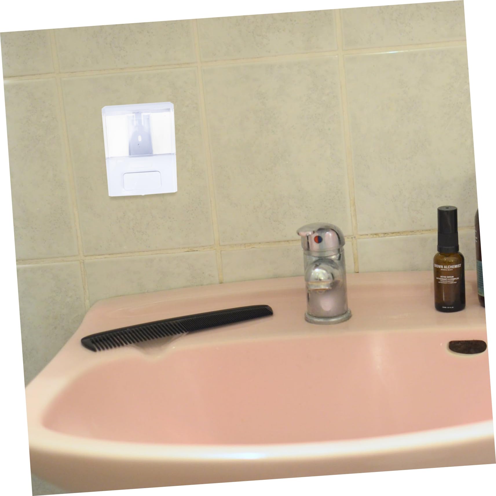SOLUSTRE Pp Material 350ml Wall-Mounted Foam Soap Dispenser Manual Pump Refillable for Home Use