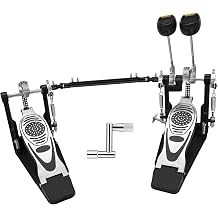 Double Bass Drum Pedal Kick Drum Pedal Double Chain Drive Adjustable Beater Head Pedal Drum Step On Hammer, Foot Percussion Hardware, Bass Pedal Drum Accessories for Drum Set