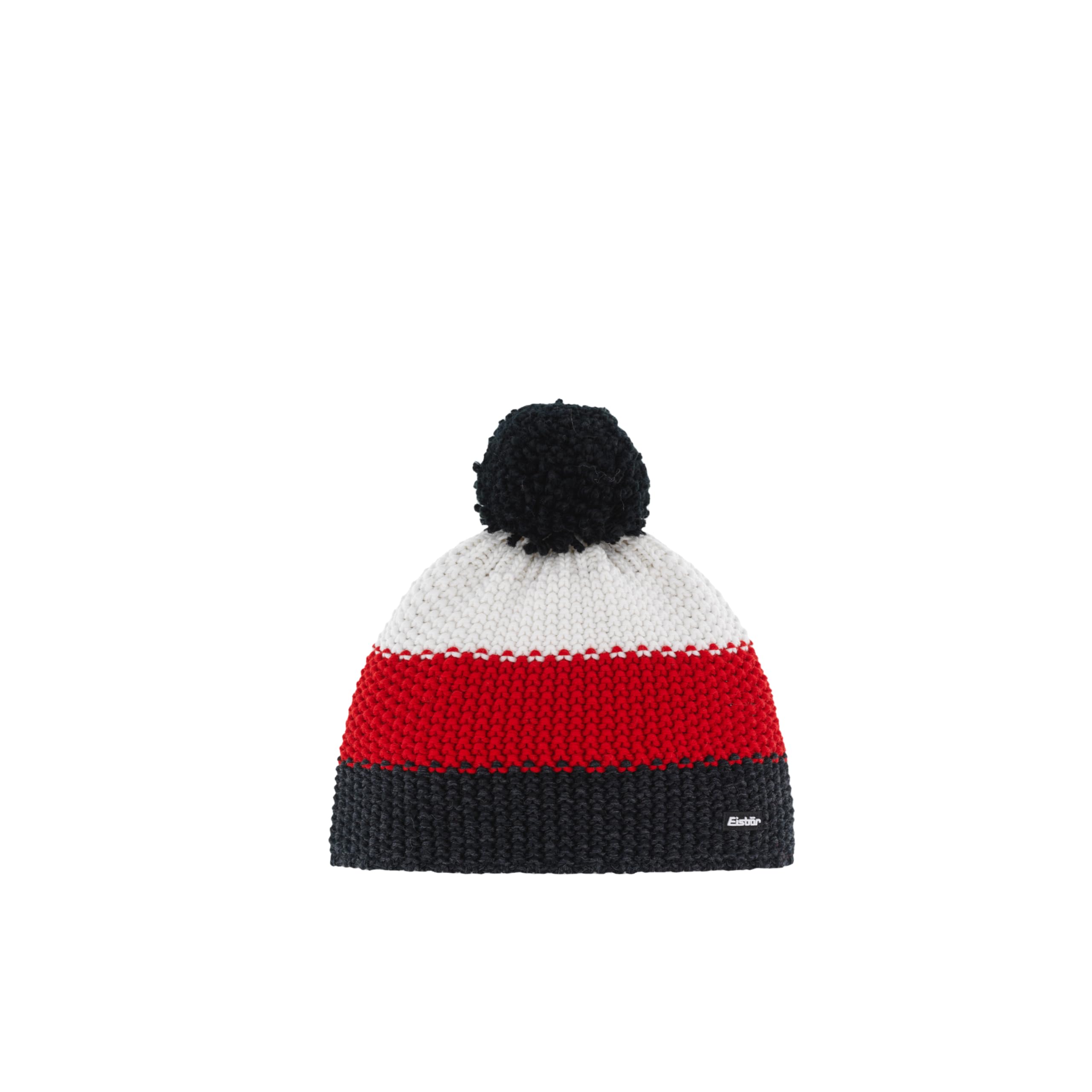 Eisbär Mütze Star Pompon Kids Mehrfarbig - warme Wintermütze Jungen & Mädchen - 55 cm (7-8 Jahre) - atmungsaktive mit Fleece Innenband Bommelmütze Kindermütze Haube aus Österreich