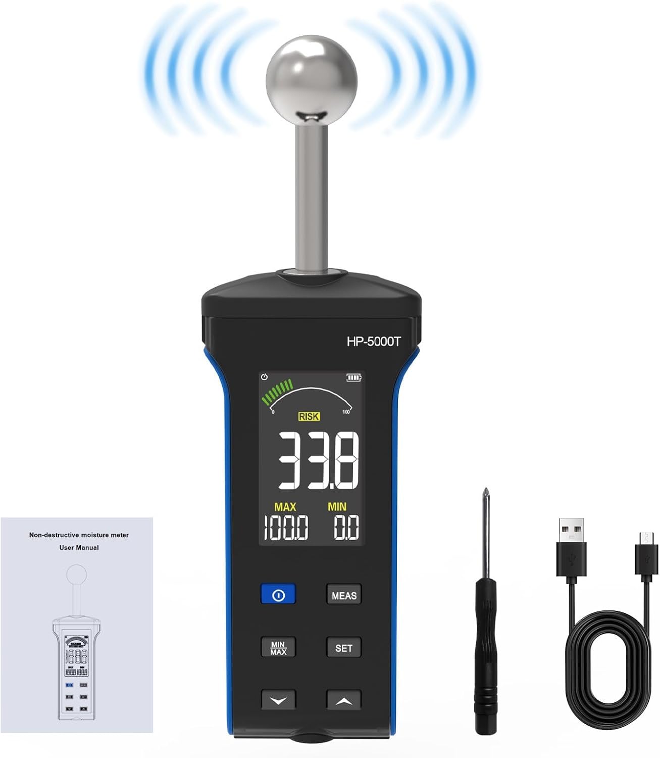 Advanced Wood Sensors Undamaged Detection Hearable Alerts 20mm to 40mm Penetration Auto Calibration Meter for Dry Wall Inspection