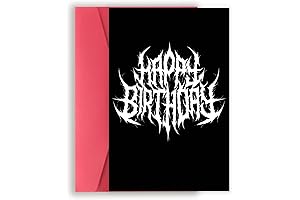 YiKaLus Spooky Birthday Card: Unique Heavy Metal Halloween Gift for Friends