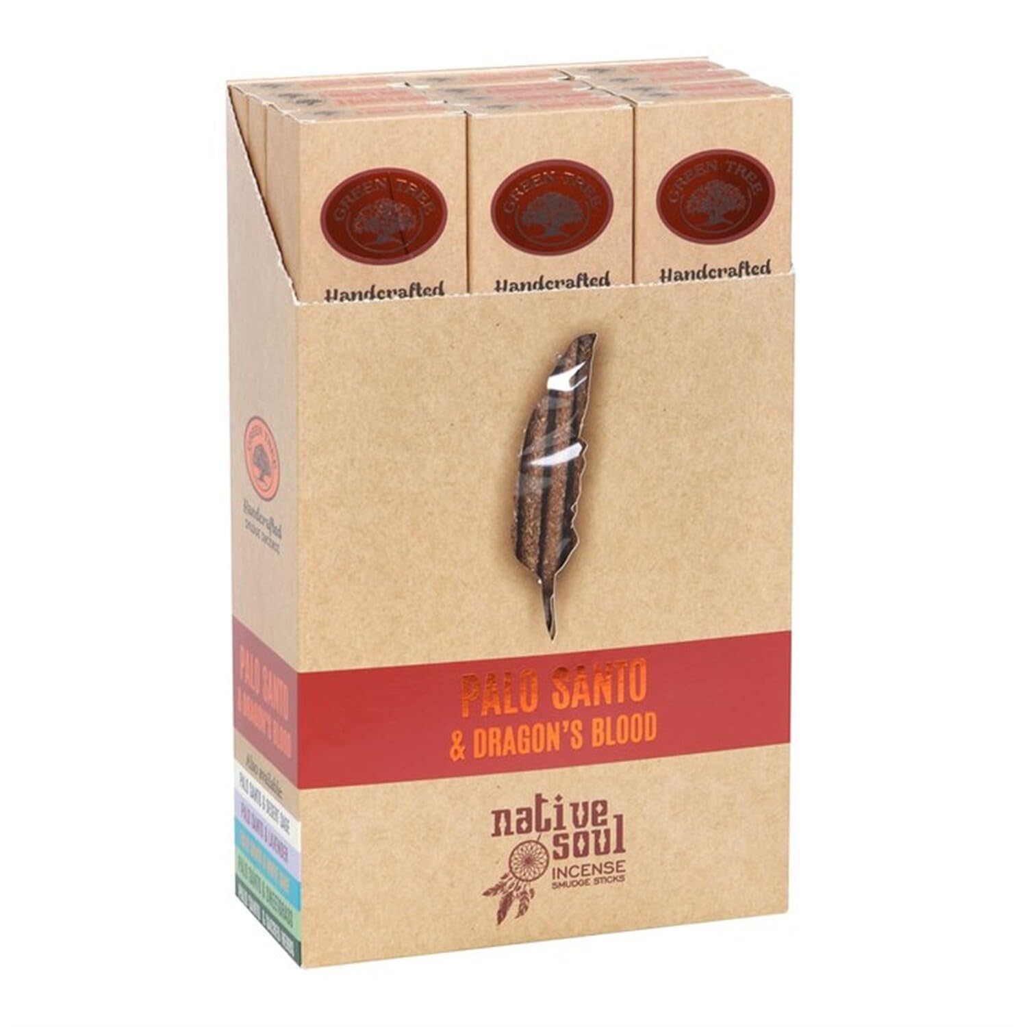 Native Soul Vegan Incense Smudge Sticks Handcrafted 8 Stick Single 15 gram Packet (Palo Santo & Dragon's Blood)