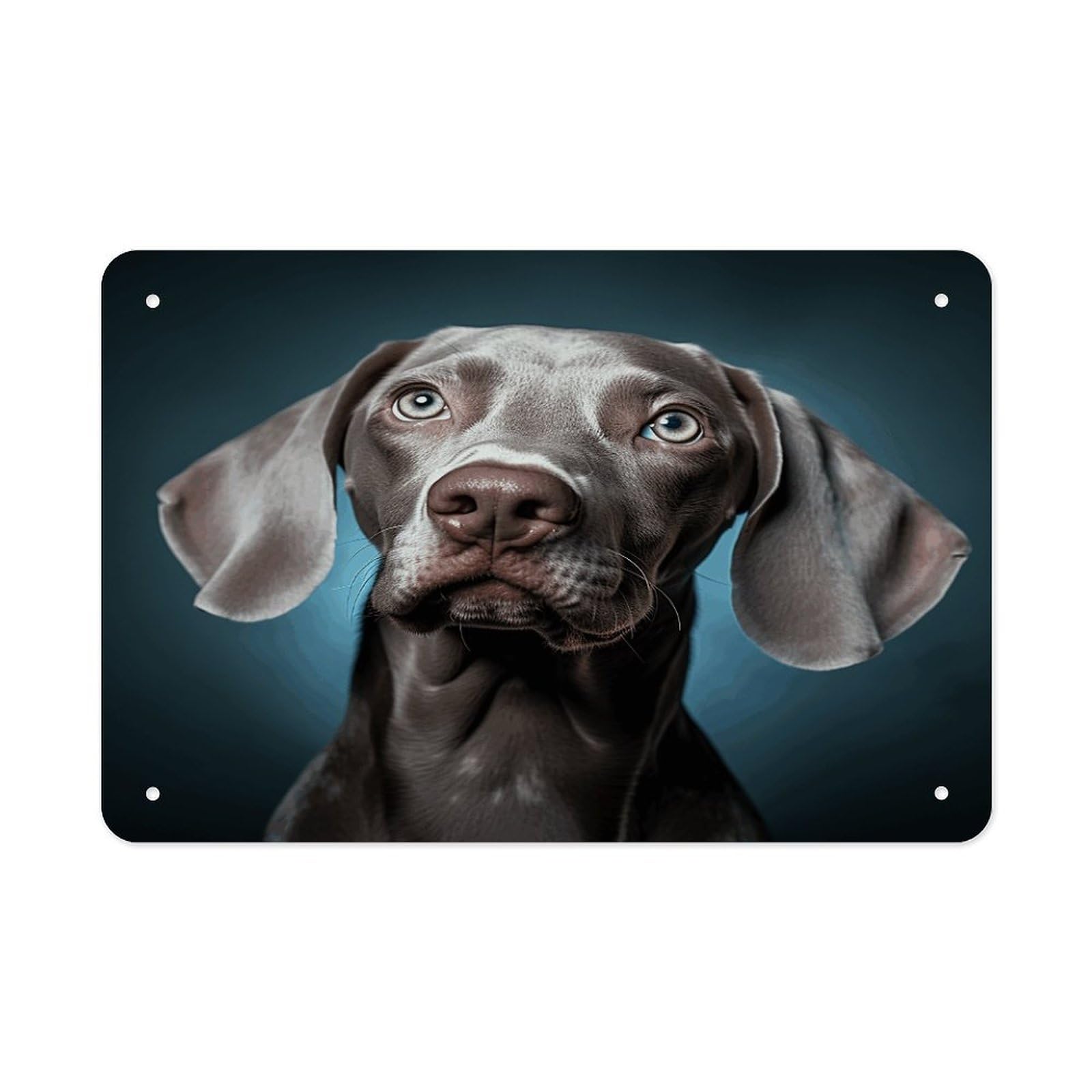 Fekiloot Style Gray Dog Pictures Metal Signs Wall Art Tin Sign