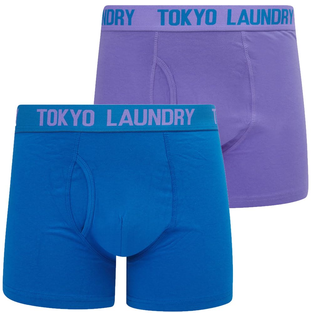 Tokyo Laundry Men's 2 Pack Stretch Cotton Boxer Shorts