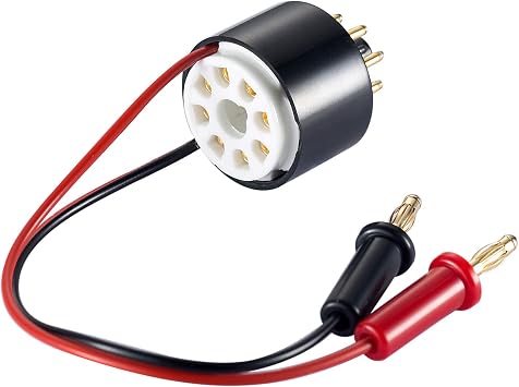 Douk Audio Nobsound Vacuum Tube Amp Amplifier Plate Bias Current Probe Tester 8 Pin Socket for EL34, KT88, 6L6, 6V6, 5881, 6550, KT66, KT100, KT120, 7027 CT1-P, Plate Current