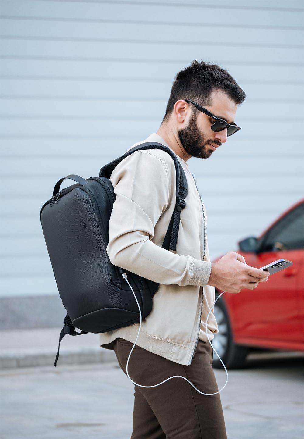 Addison Serenus 15.6" Siyah/Kırmızı Notebook Sırt Çantası Bilgisayar