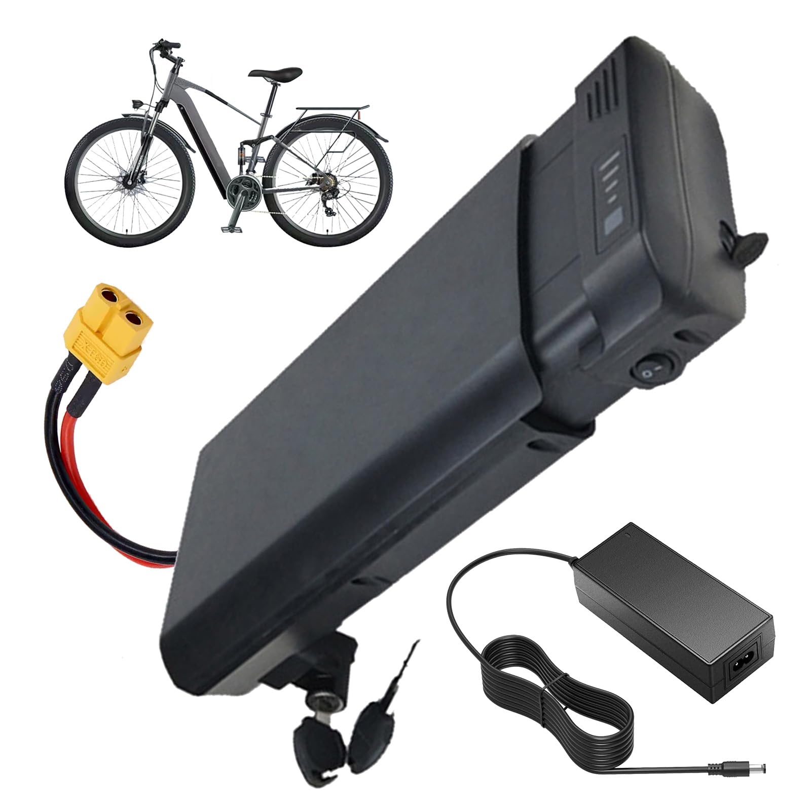 Batterie au Lithium pour Porte-Bagages arrière 36 V 24 V Batterie pour vélo électrique Batteries Rechargeables Carte de Protection BMS intégrée avec indicateur LED