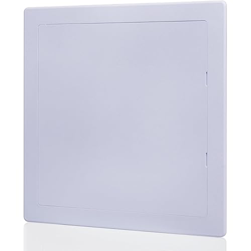 Suteck Plumbing Access Panel for Drywall Ceiling 10 x 10 Inch Reinforced Plastic Wall Access Doors Removable Hinged White