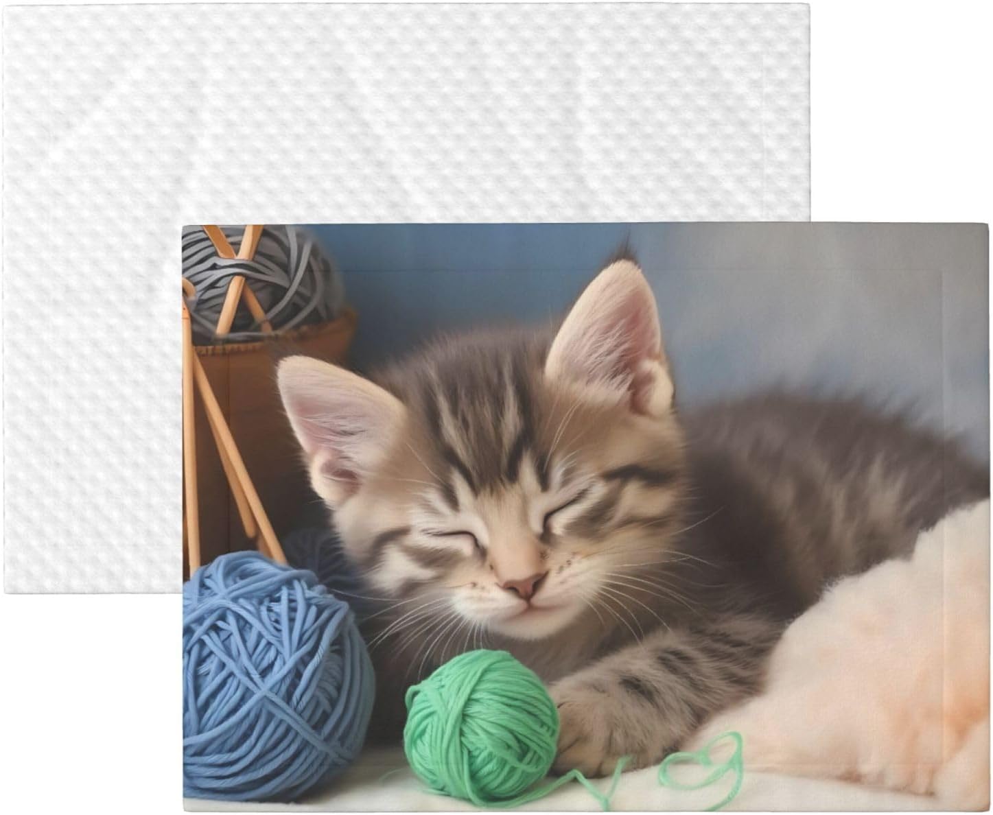 Playful Cat Print Soft Plush Pet Blanket, Washable Dog Blanket, Cat Fleece Throw, Puppy Bed Crate Mat & Sofa Couch Protector - Large