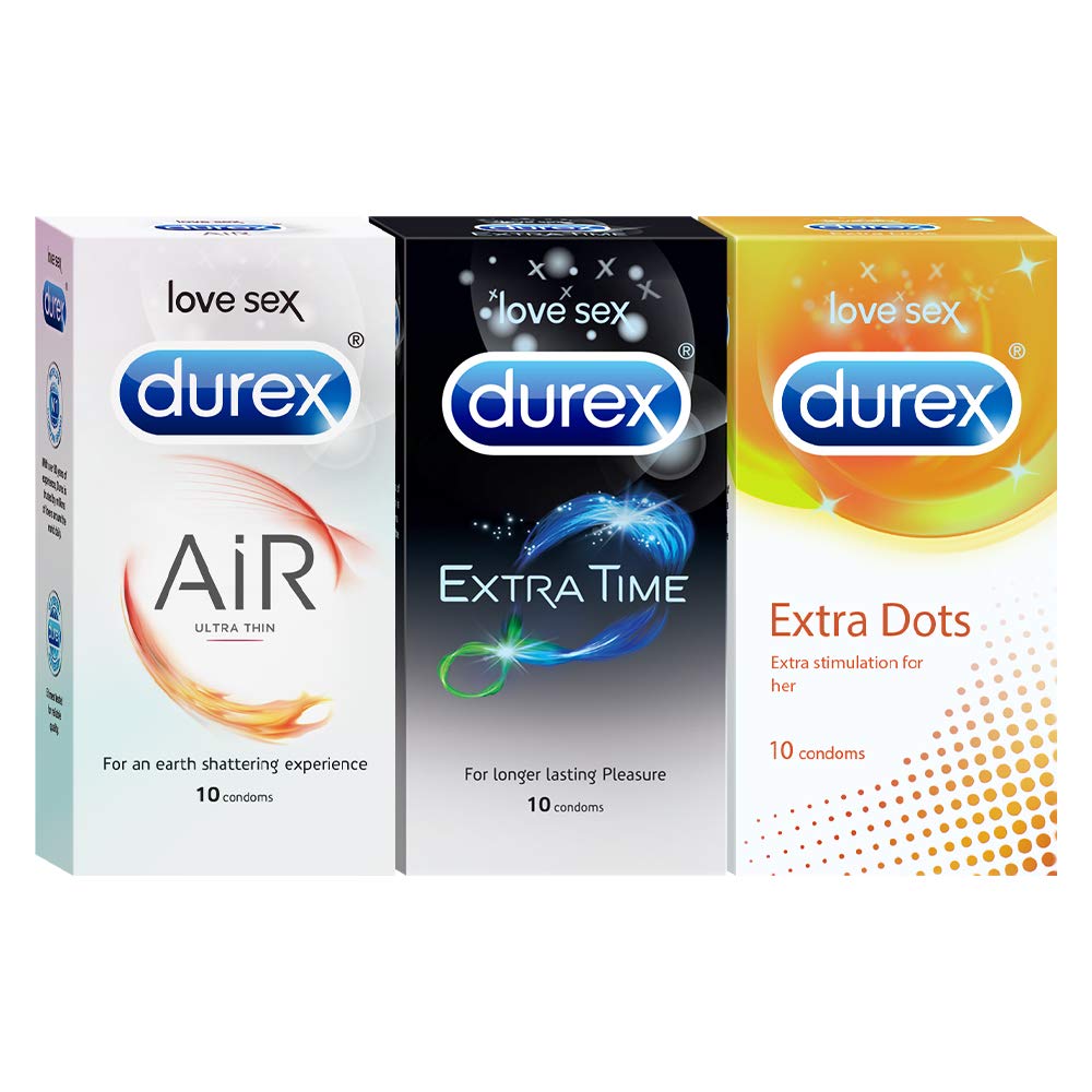 Durex Triple Combo Honeymoon Love Condoms (Pack of 3)