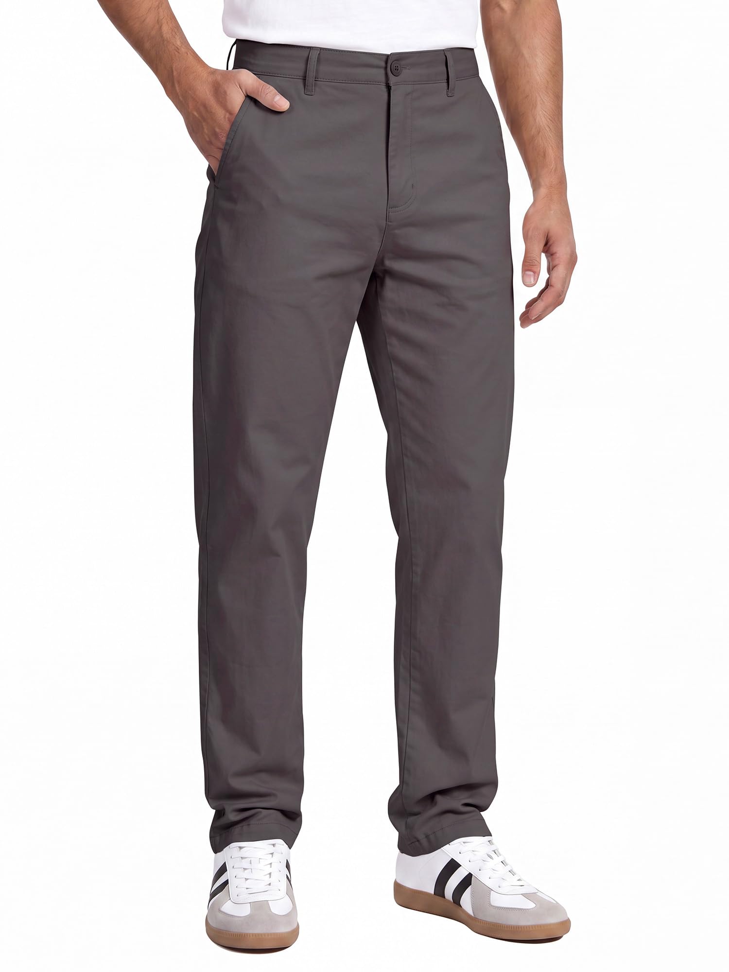 YYIDATON Herren Performance Chino Pants Baumwolle Stilvolle Stoffhose Chinohose Bequeme Freizeit Business Hose für Männer
