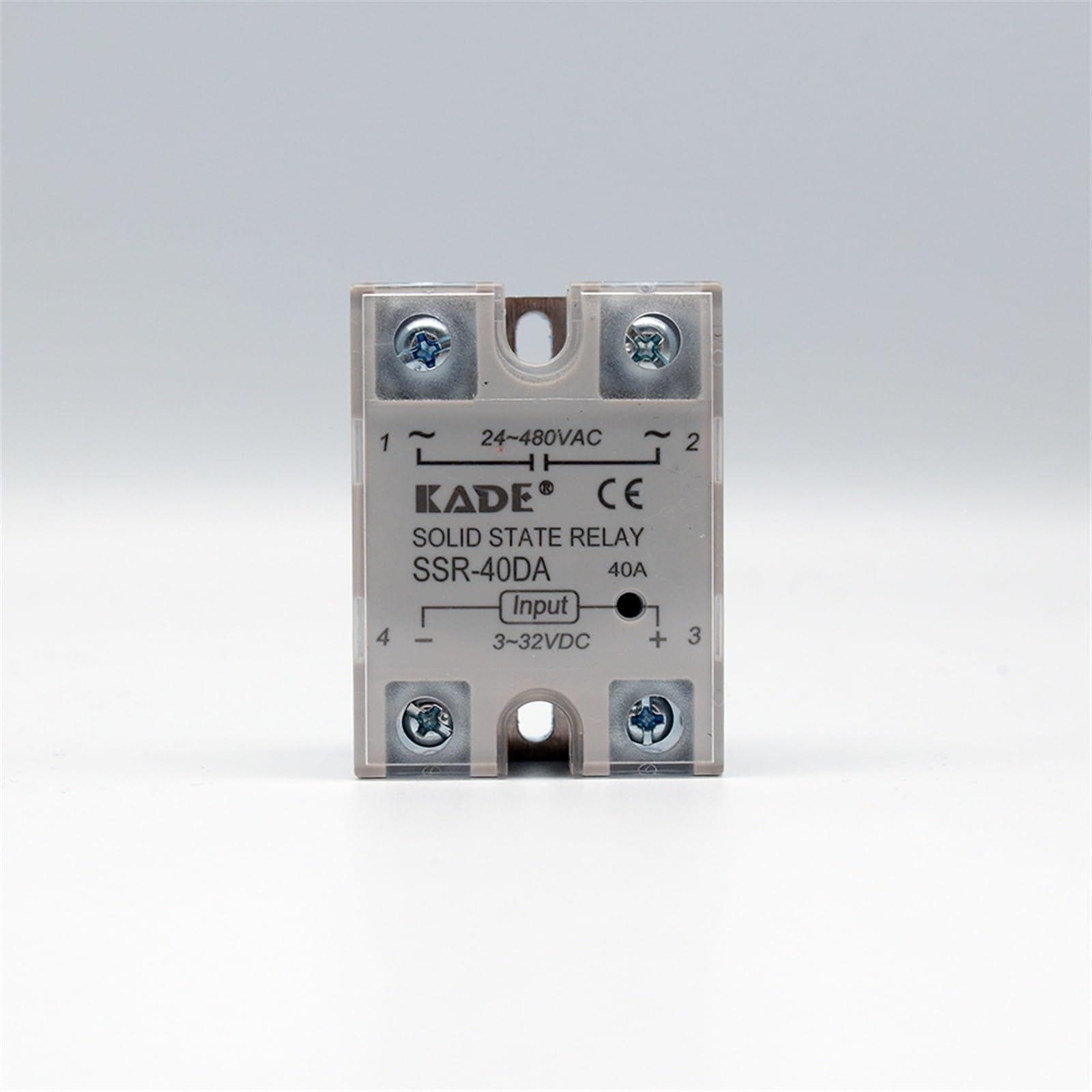 AQHYEBNSR SSR -10DA/25DA/ 40DA/60DA DC Control AC White Shell Single Phase Solid State Relay Plastic Cover(SSR-25DA)