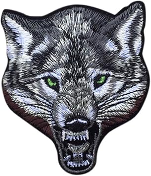 Amazon.com: Parche de hierro – 1 pieza de parche bordado con cabeza de lobo  de animal para planchar en parches, diseño de parches para planchar y  planchar al por mayor – Parches