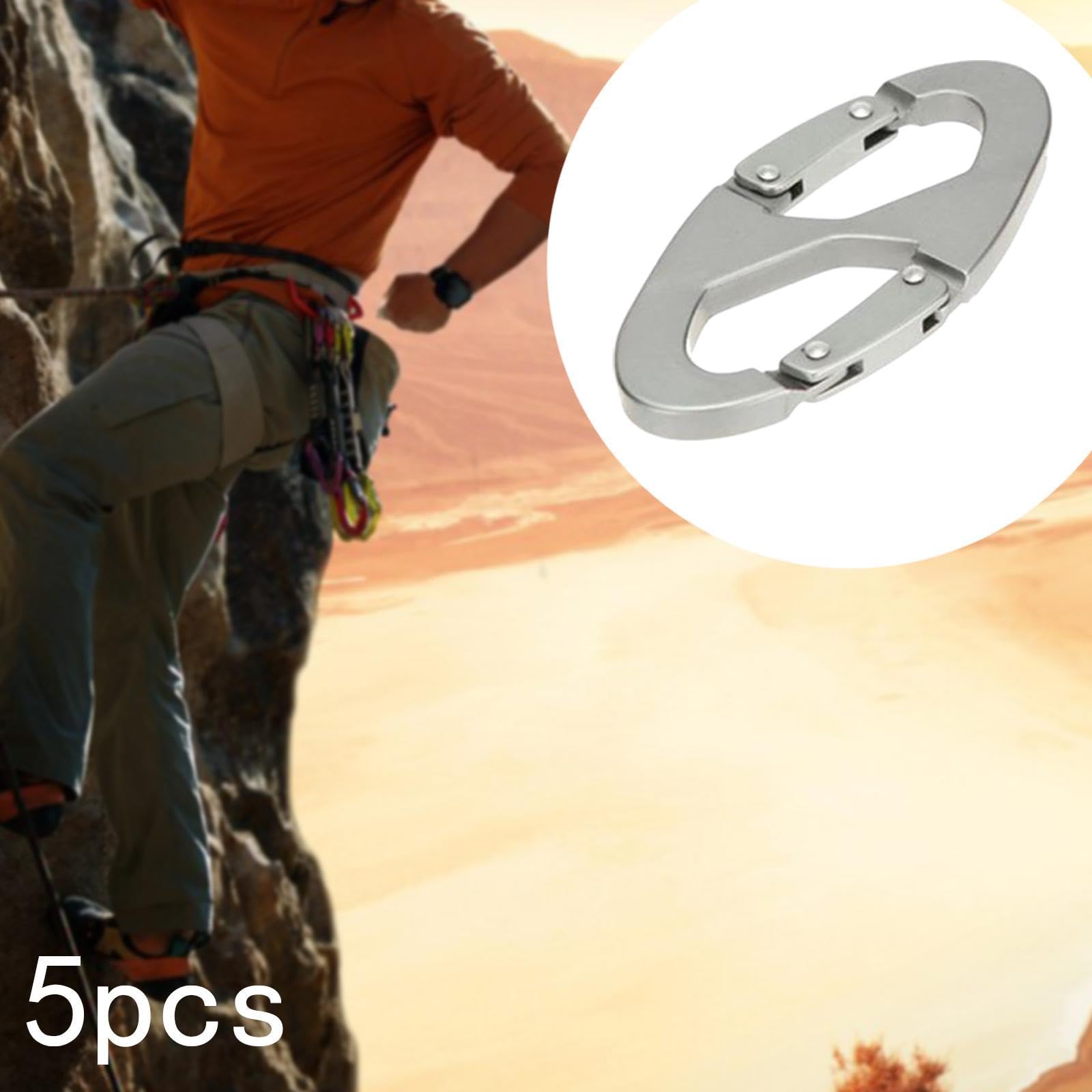 YIJU 5Pcs 8 Shape Carabiners Clasps Accessories Multifunctional Compact Easy to Use Hardware Buckle Snap Clips for Hanging Bags