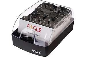 Eagle Business Card Box, Push-Button, Storage up to 350 Cards