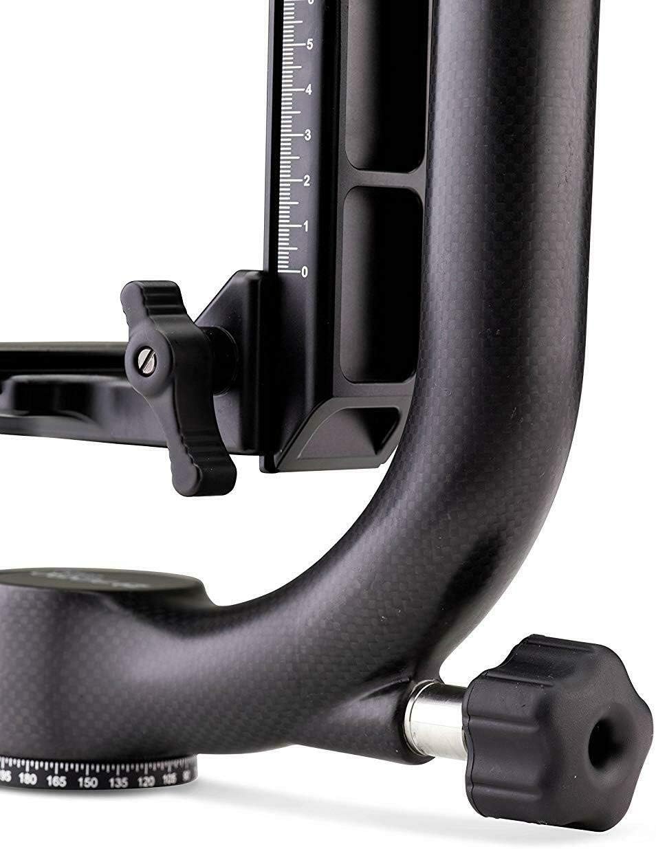 Close-up of Benro GH2C horizontal base with panoramic scale