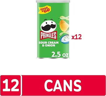 Pringles Potato Crisps Chips 2.5 Ounce (Pack of 12)