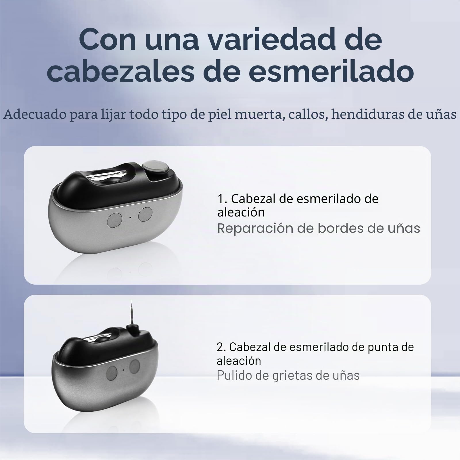Vueeze Easyclip Smart Nail Clipper,Cortaúñas Inteligente,Easy Clip 3 en 1 Multifuncional, Cortaúñas Eléctrico Portátil con luz LED,Pulidor,Organizador de uñas (Gris)