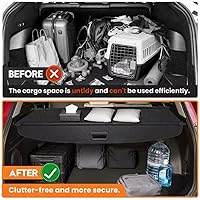 Vista 290 de Powerty Cubierta de Carga para Accesorios Kia Sportage 2023-2025 2026, Textura de Lona Cubierta Retráctil para Maletero Trasero de Carga de Equipaje