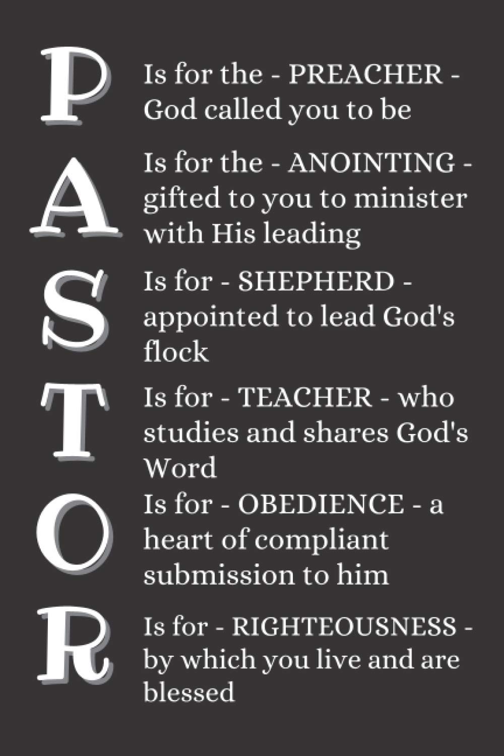 Pastor: Definition Notebook With 120 Lined Pages, A Great Appreciation Gift Idea For Preachers or Ministers (Gift for Pastors)