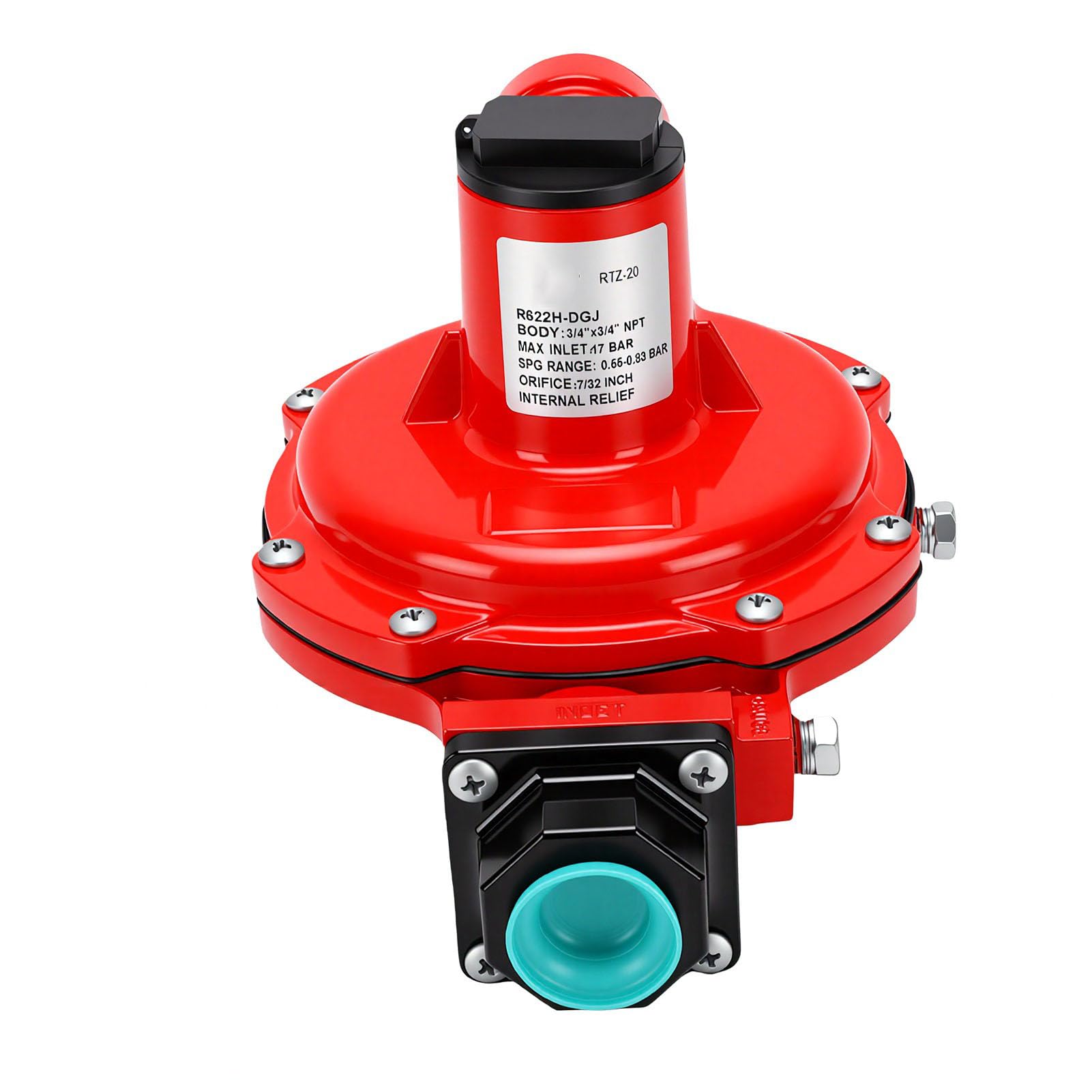 Regulador de Gas Ajustable de Alto Flujo de 8-12 PSI para Usos Comerciales Residenciales Diseño Duradero de Hierro Fundido