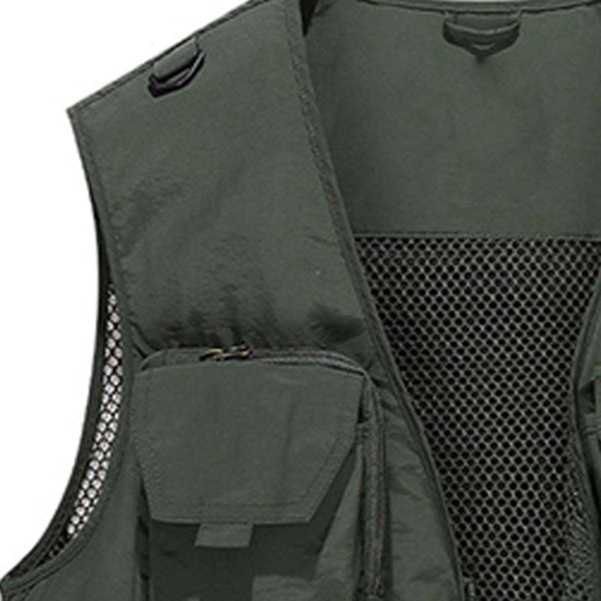 YOUTHUP Gilet da Pesca da Uomo Gilet da Caccia per Lavoro Pratico Estivo all'aperto Gilet da Caccia Multitasche per Fotografia di Viaggio