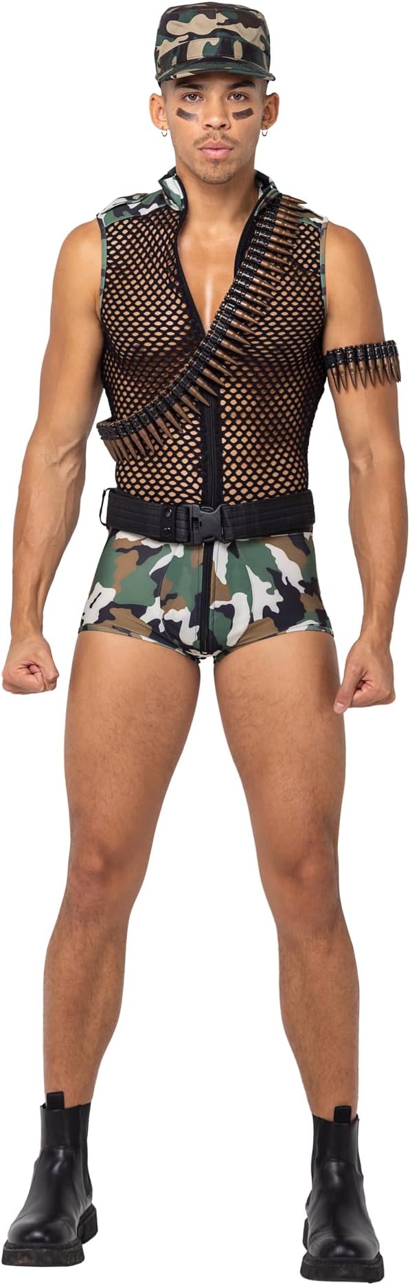 Roma Costume Men's 3 Piece Sergeant Stud Army - Medium
