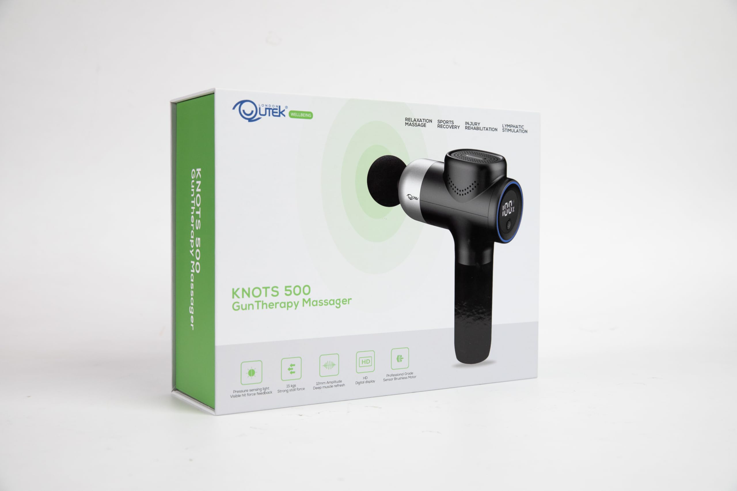 Qutek Massage Gun Quiet Deep Tissue, FSA HSA Eligible Percussion Muscle Massage Gun for Athletes, Portable Electric Handheld Massager Gun, Personal Massager for Pain Relief in Neck, Back, Leg, Body