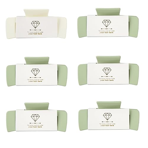 Pinzas cuadradas para el pelo de dama de honor, 4.1 pulgadas, juego de 6 pinzas rectangulares para el cabello para despedida de soltera, ideas de