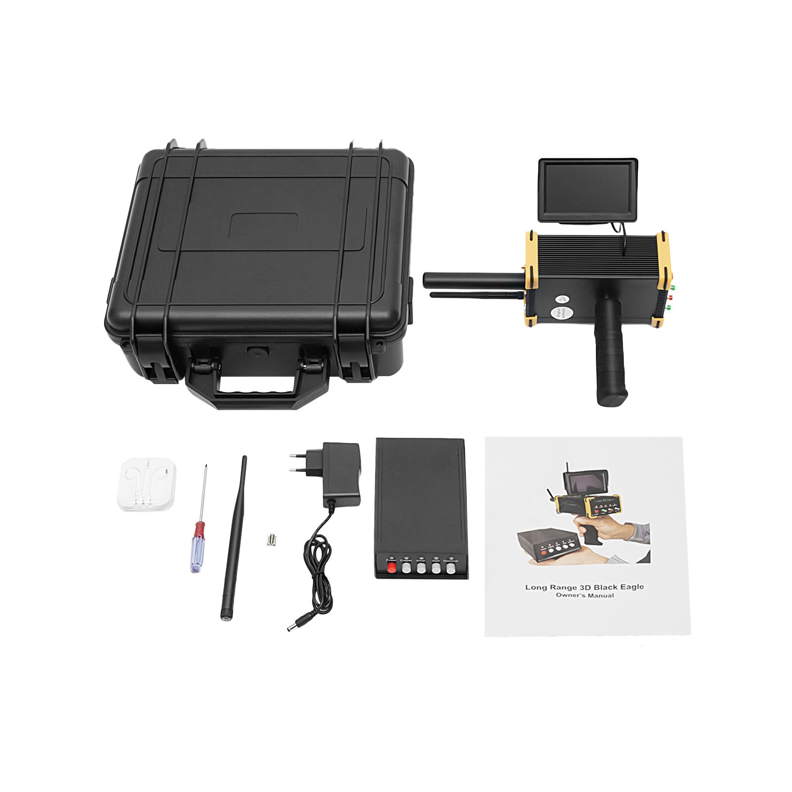 Metalldetektor Profi Wiederaufladbar, Metal Detector mit LCD Display, Gold Detektor für Gold Silber Kupfer, Schatzsuchgerät mit 99m Suchreichweite, Metallsuchgerät für Schatzsuche Outdoor