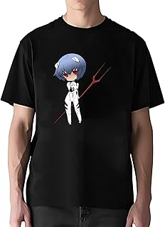 [WMZQMDG] 新世紀エヴァンゲリオン 綾波レイ Tシャツ メンズ 半袖 7オンス 肉厚生地 クルーネック 綿100% 夏服 おしゃれ プリント ゆったり インナーシャツ 丸首 通気性 肌着