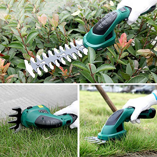 JQLOVE Lawnmower 7.2V 2 in 1 Cordless Grass and Hedge Trimmer, 2
