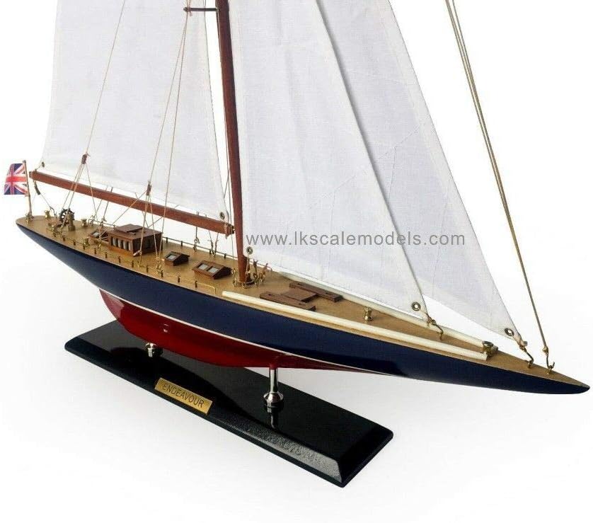 LK Wooden Endeavor Model Sailboat Decoration 27"