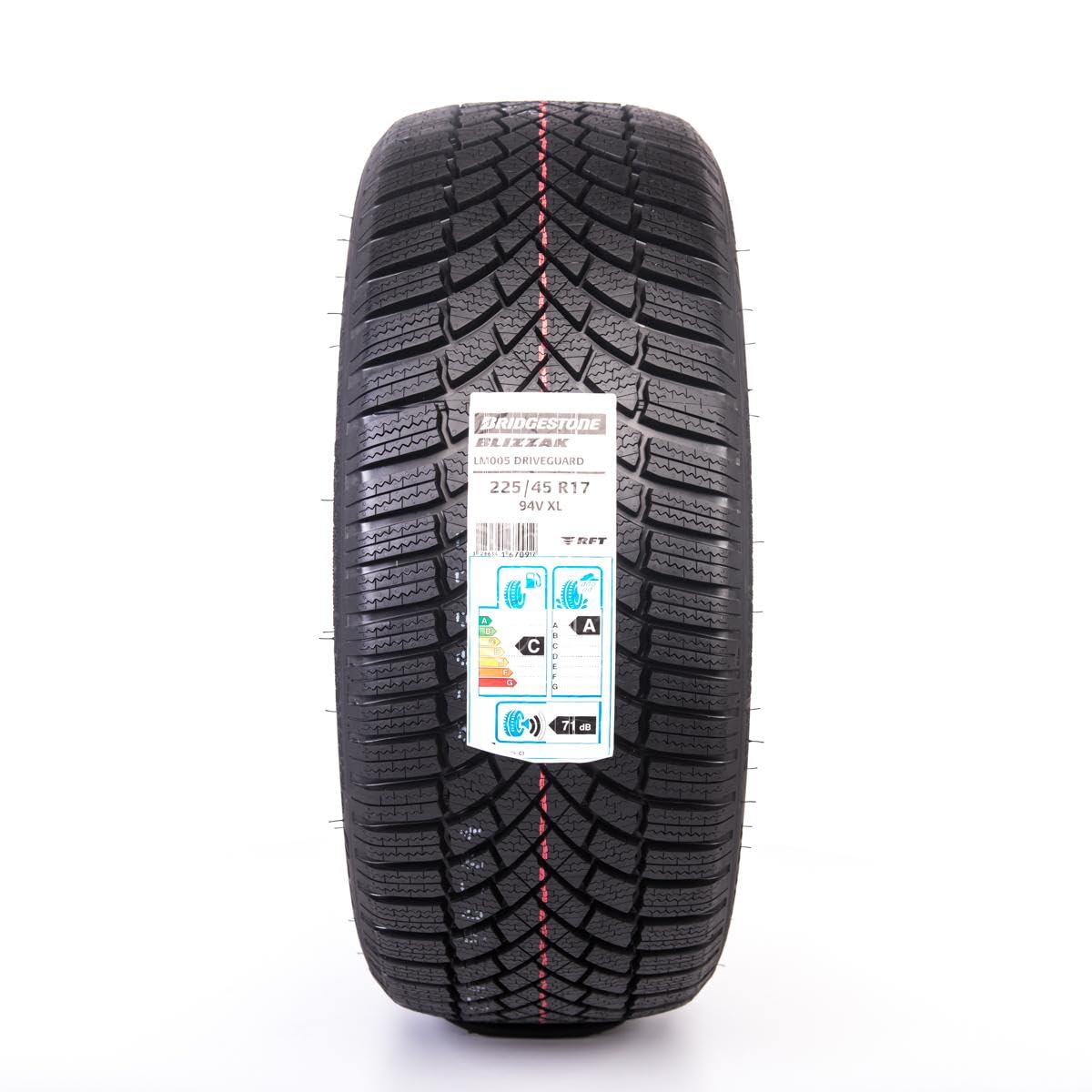 Bridgestone BLIZZAK LM005 DRIVEGUARD - 225/45 R17 94V XL - C/A/71 - pneumatico invernale con tecnologia DriveGuard Run-Flat (per auto e SUV/4x4)
