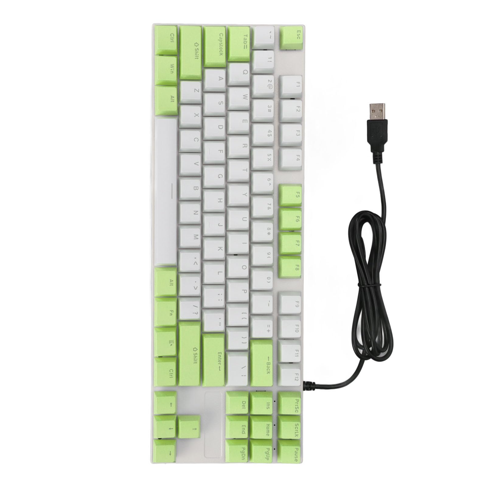 Cocoarm Teclado Mecánico 87 Teclas, Interruptor Azul, Retroiluminación