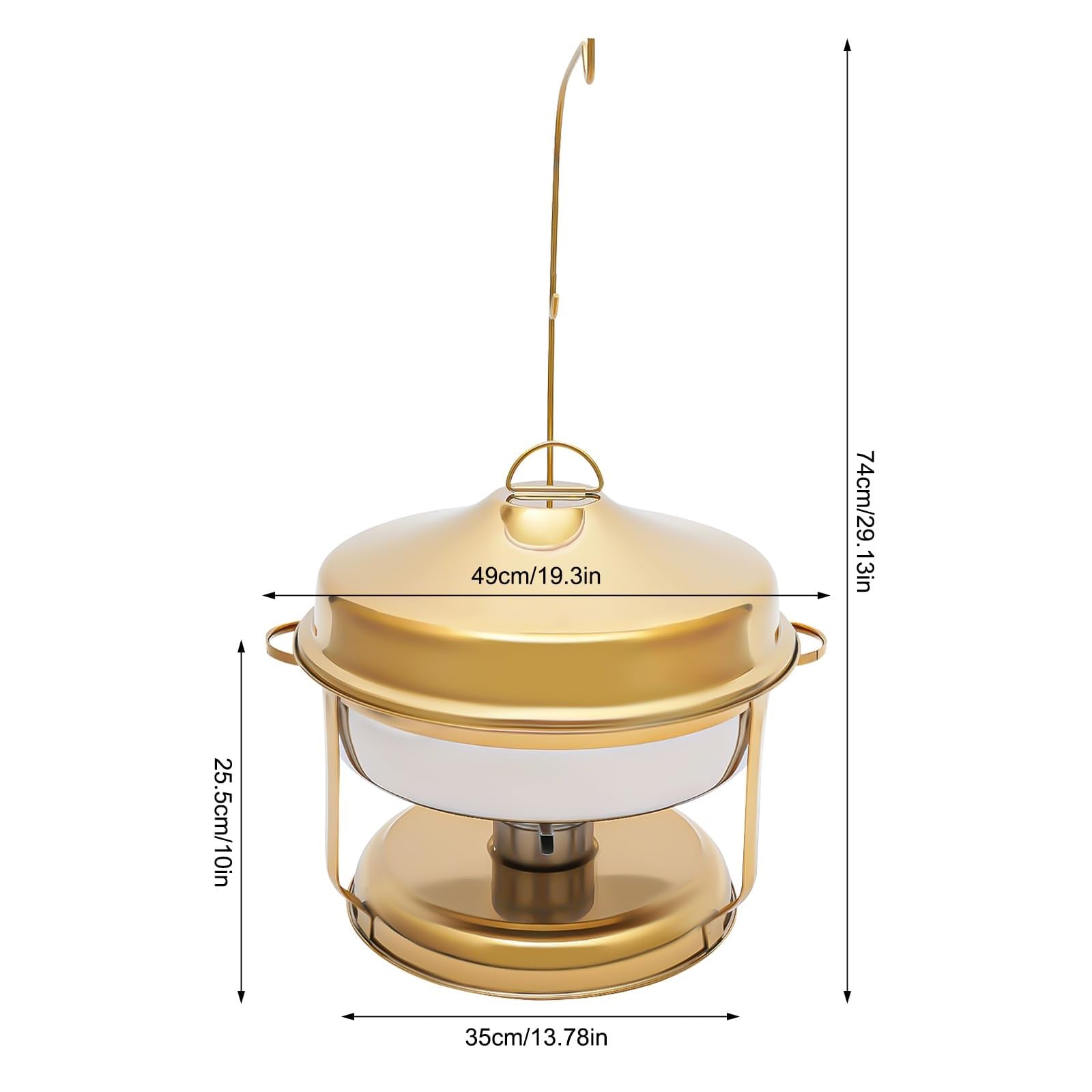 Set da buffet for scaldavivande in acciaio inossidabile da 9 litri/9,5 QT