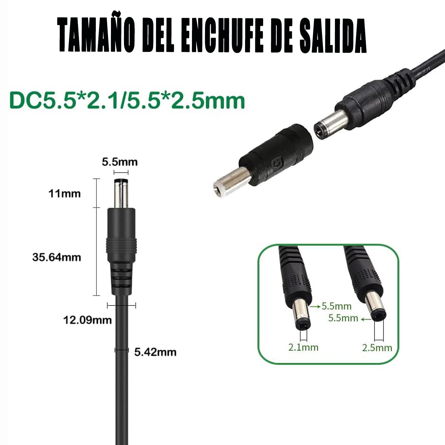 QDD Caricabatterie 54,6 V 2 A Caricabatterie al litio 48 V Uscita DC 5,5 x 2,1 mm/5,5 x 2,5 mm Connettore utilizzato per batteria agli ioni di litio 13S 48 V