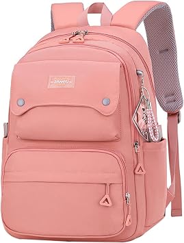 Teen Girls Casual Backpack High Middle School Daypack Women Daily Travel Laptop BagA Pink,29 Liters