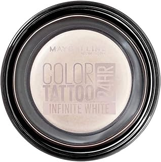 Maybelline Eyestudio 24 Hour Color Tattoo Gel-Cream Eyeshadow, 45 Infinite White