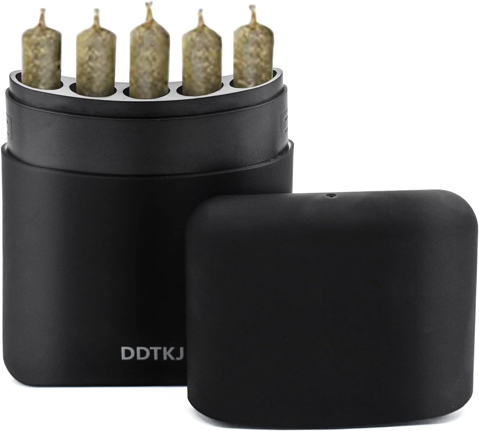 5-Hole King Size Pre-roll Cone Holder Case | Classic Black Pre Rolled Cone Storage Box