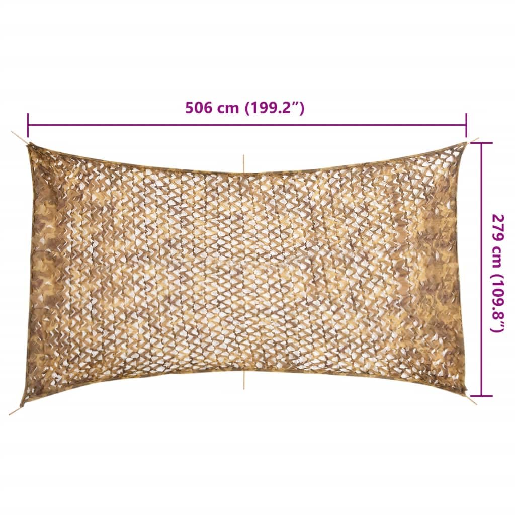 Red de camuflaje color arena 410x con bolsa de almacenamiento de tela Oxford resistente para caza, exterior, cubierta de vehículos, privacidad y observación de la naturaleza