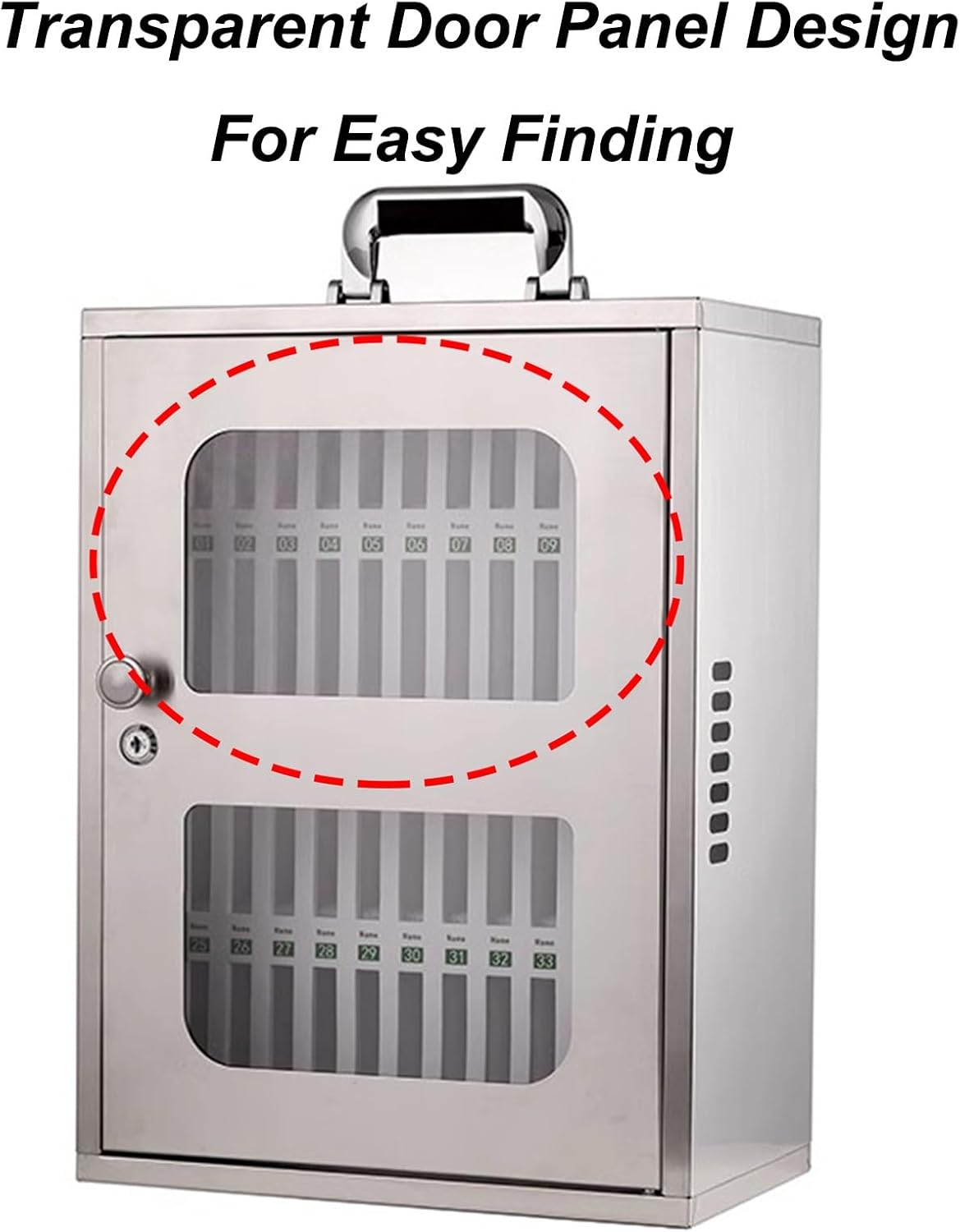 Wall-Mounted Cell Phone Storage Cabinet with Lock, 12 Slot Aluminum Locker, Curved Handle, Easy Installation for Classroom & Factory Use, Secure & Durable Solution