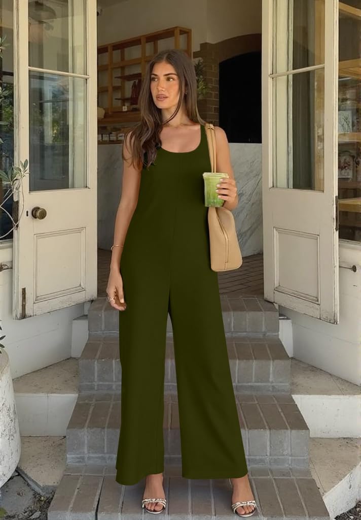 Muchpow Jumpsuits for Women Casual Summer Outfits Sleeveless Tank Jumpsuit Romper Long Pants Overalls with Pockets 2026 - Image 4