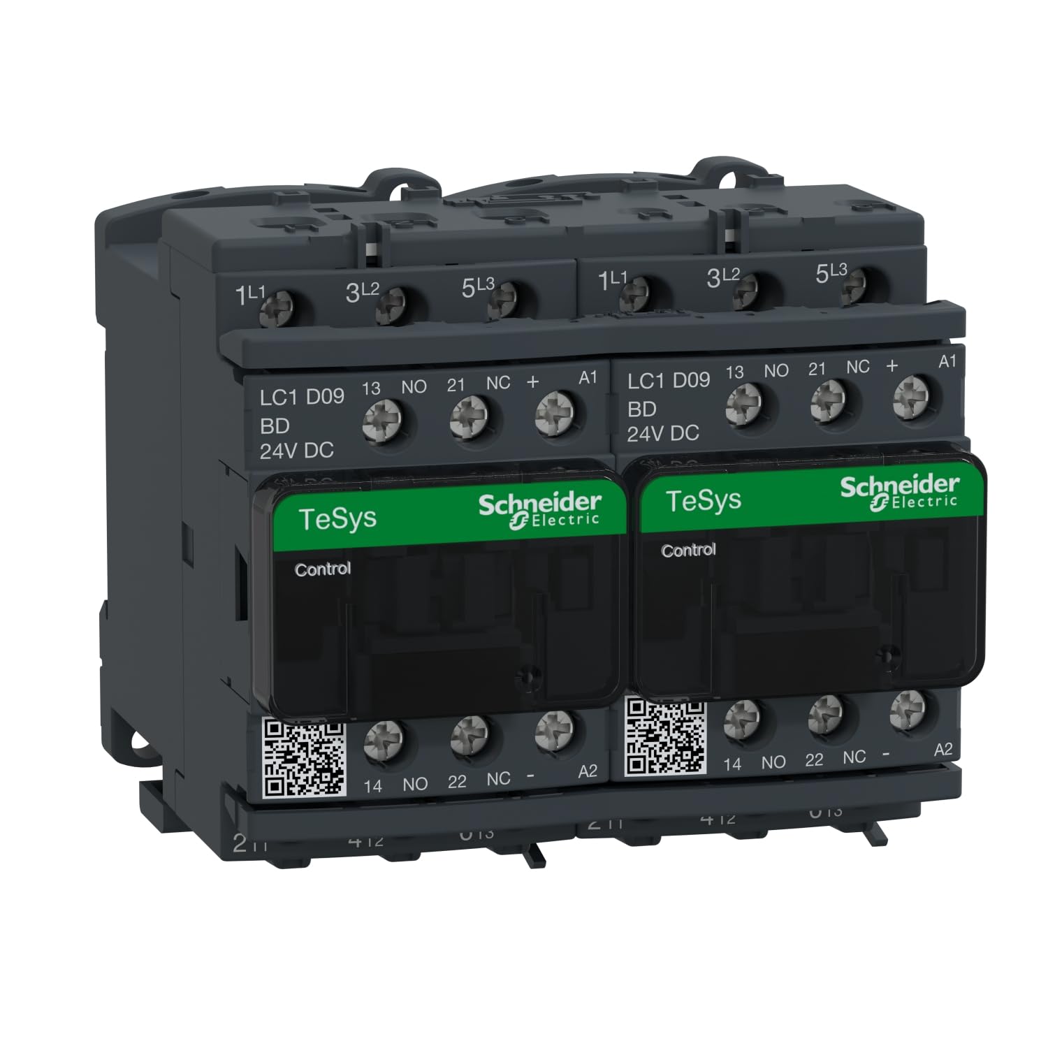 Schneider Electric LC2D09BD TeSys D Contactor Inversor, 9A 24V CC Antiparasitado