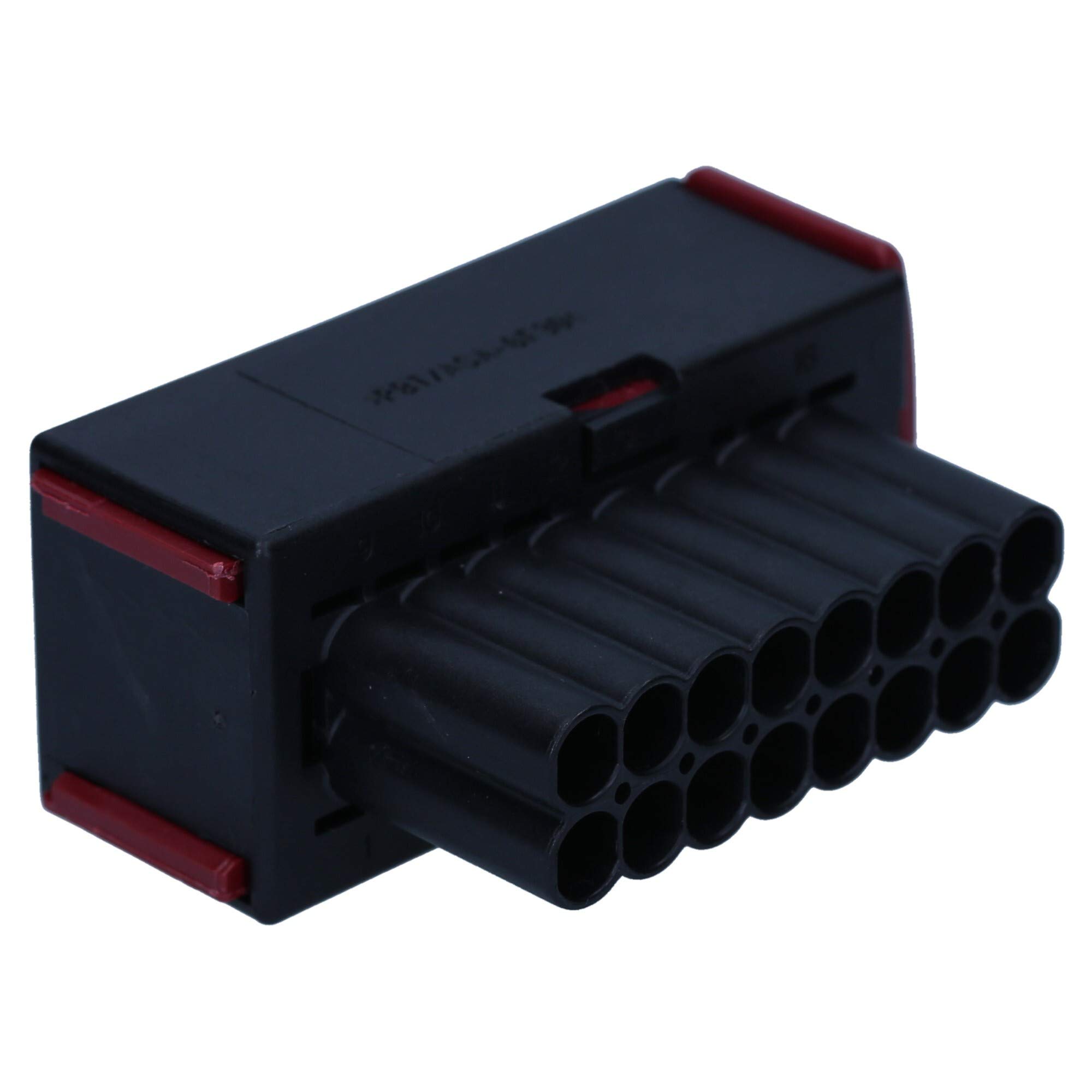 AMP 5x JPT Buchsengehäuse 16 Polig - Stecker Steckverbinder Gehäuse | Junior Power Timer Flachsteckverbinder für KFZ & Sonderfahrzeuge, IP54 Schutzklasse, 0,5-2,5mm² Leiterquerschnitt