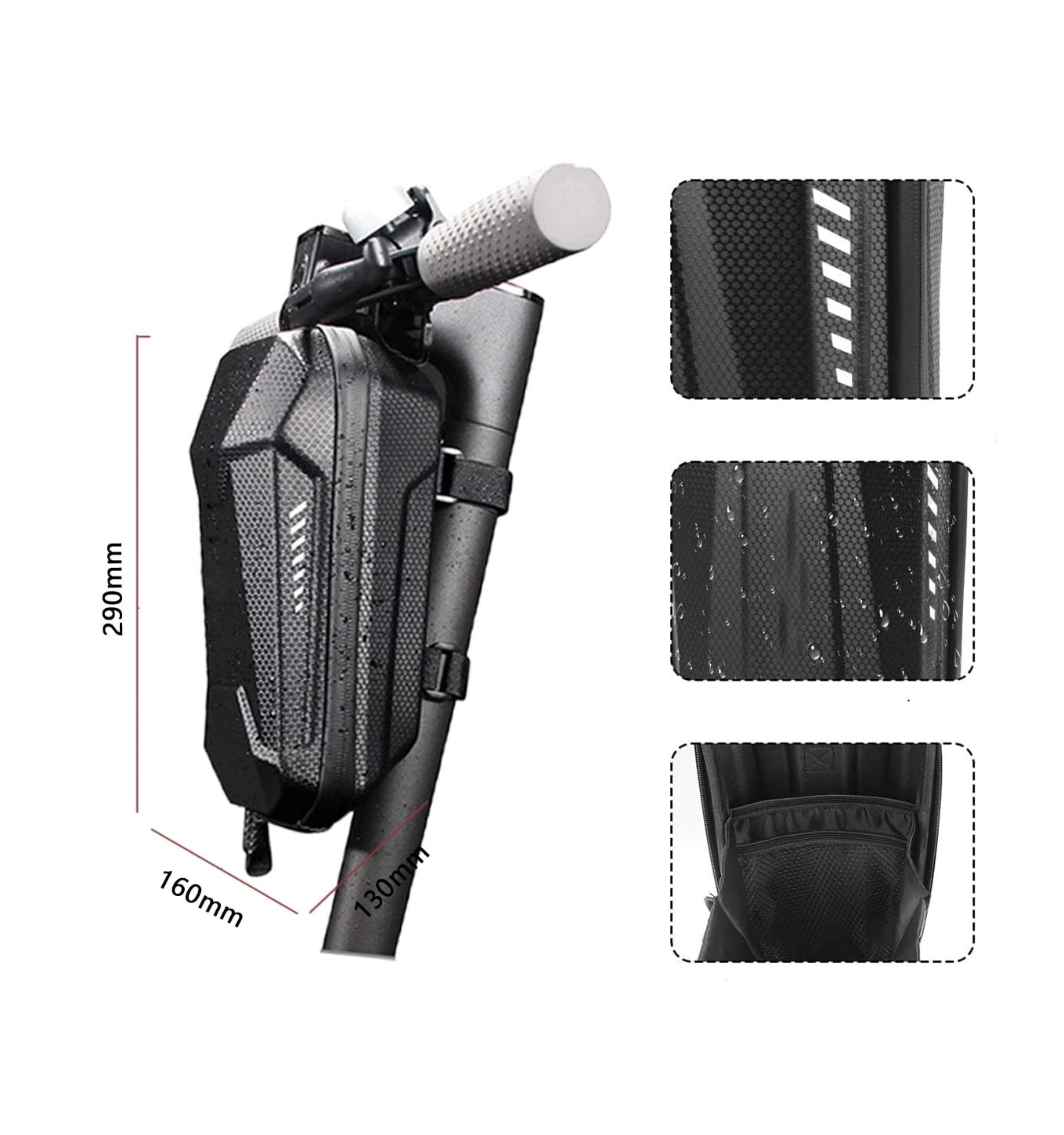 Antivol Trotinette Électrique Haute Sécurité - Cadenas à Menotte 14mm avec 3 Clés avec sac de rangement portable - Anti-Vol pour Scooter/Vélo Électrique/Poussette